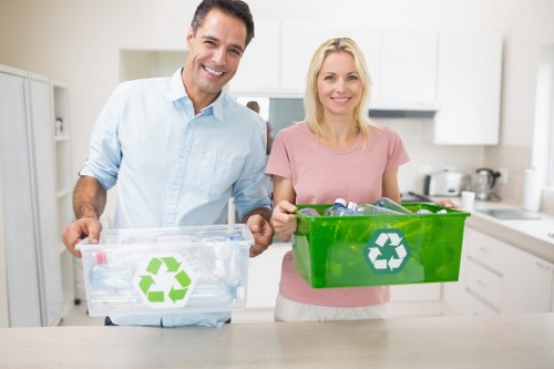 Recycling facility processing furniture materials
