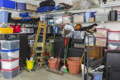 Heap of various builders waste ready for disposal
